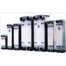 Trocador de calor de placa soldada AISI 316L com motor resfriado a água